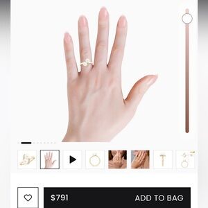 Pearl ring 14k real yellow gold sz6